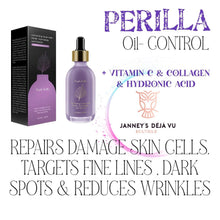 Load image into Gallery viewer, PERILLA (OIL CONTROL) + WITCH HAZEL ,VITAMIN C , COLLAGEN , HYDRONIC ACID SERUM
