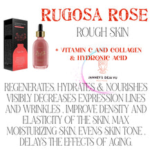 Load image into Gallery viewer, RUGOSA ROSE FOR ROUGH SKIN + VITAMIN C , COLLAGEN , HYDRONIC ACID SERUM
